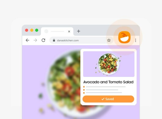 Save recipes from your computer